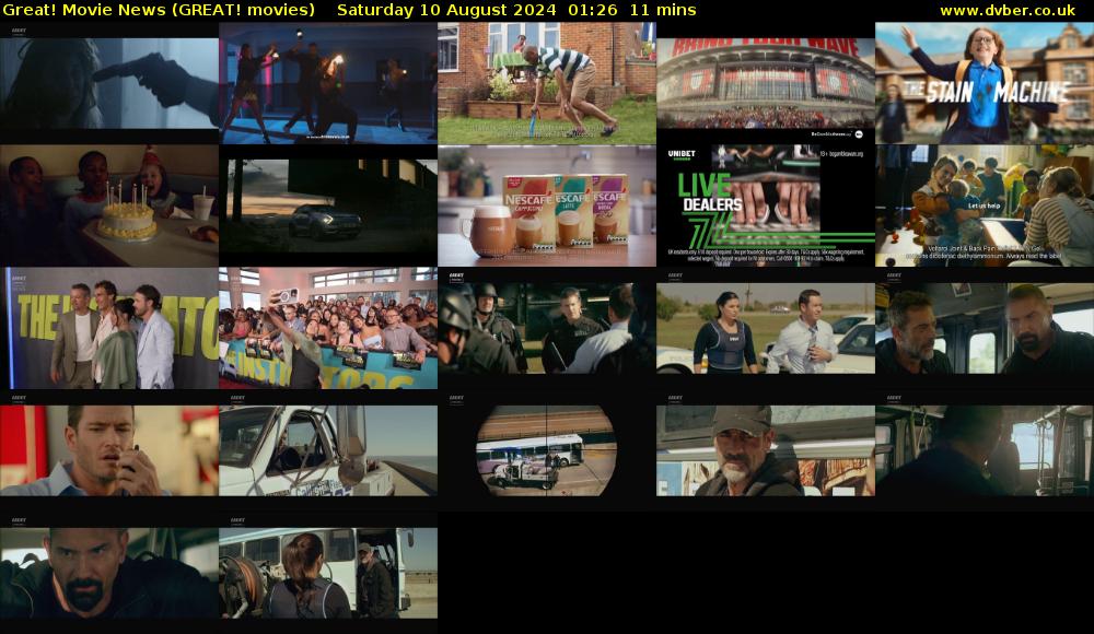 Great! Movie News (GREAT! movies) Saturday 10 August 2024 01:26 - 01:37