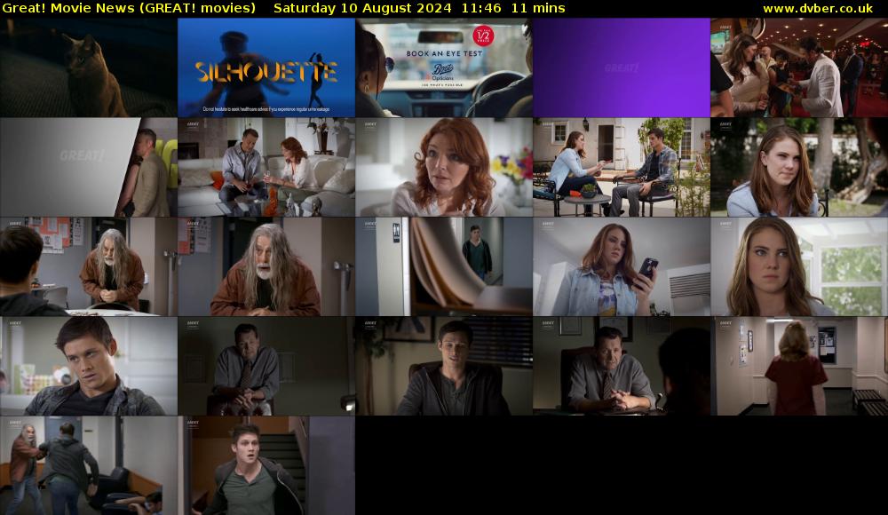 Great! Movie News (GREAT! movies) Saturday 10 August 2024 11:46 - 11:57