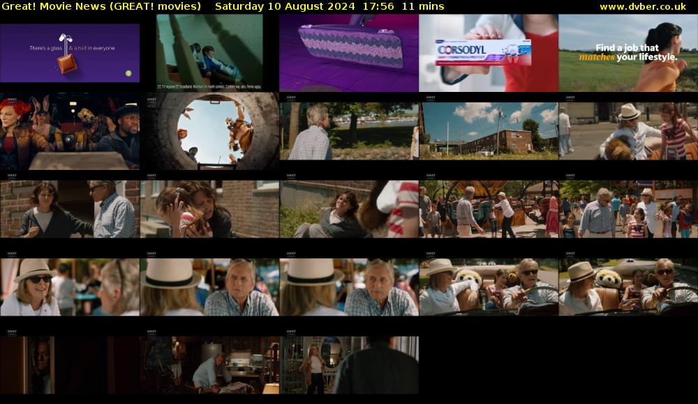 Great! Movie News (GREAT! movies) Saturday 10 August 2024 17:56 - 18:07