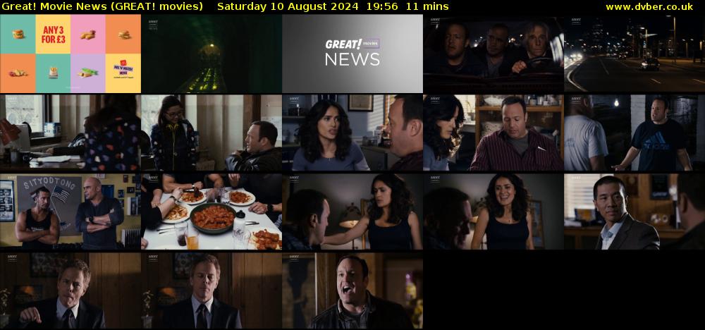 Great! Movie News (GREAT! movies) Saturday 10 August 2024 19:56 - 20:07