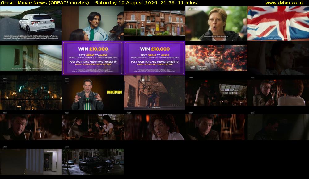 Great! Movie News (GREAT! movies) Saturday 10 August 2024 21:56 - 22:07