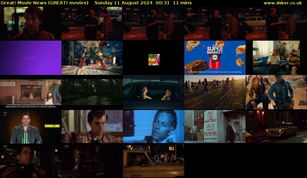 Great! Movie News (GREAT! movies) Sunday 11 August 2024 00:31 - 00:42
