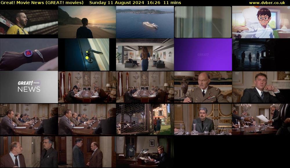 Great! Movie News (GREAT! movies) Sunday 11 August 2024 16:26 - 16:37