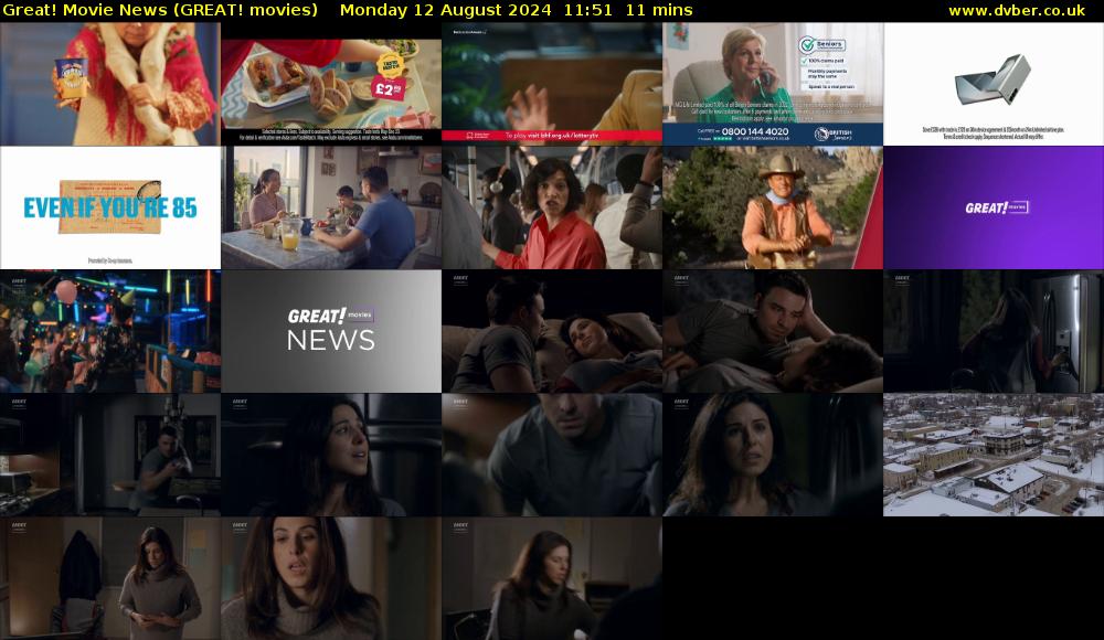 Great! Movie News (GREAT! movies) Monday 12 August 2024 11:51 - 12:02