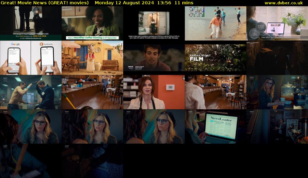 Great! Movie News (GREAT! movies) Monday 12 August 2024 13:56 - 14:07