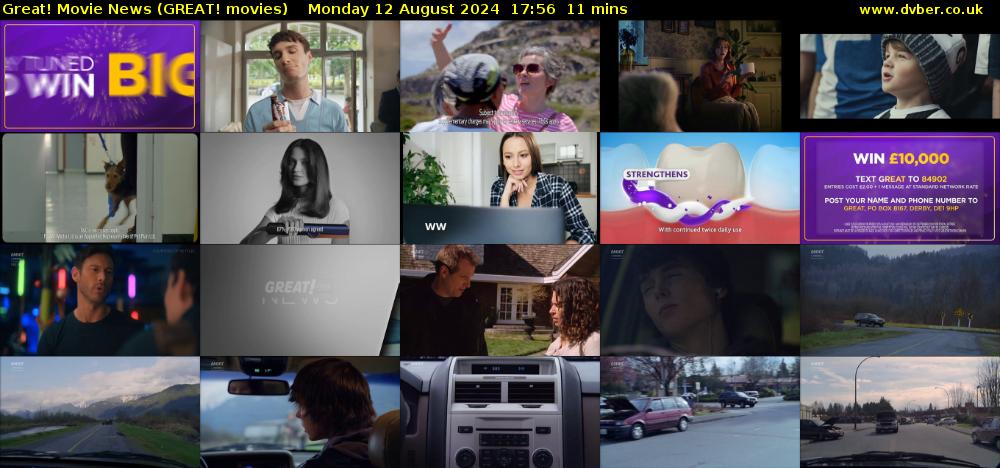 Great! Movie News (GREAT! movies) Monday 12 August 2024 17:56 - 18:07