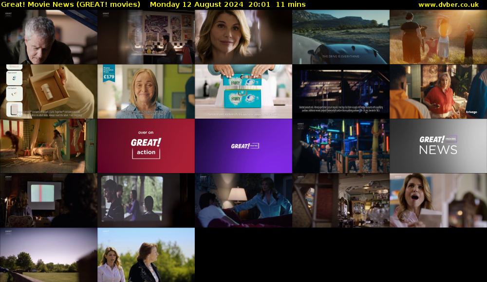 Great! Movie News (GREAT! movies) Monday 12 August 2024 20:01 - 20:12