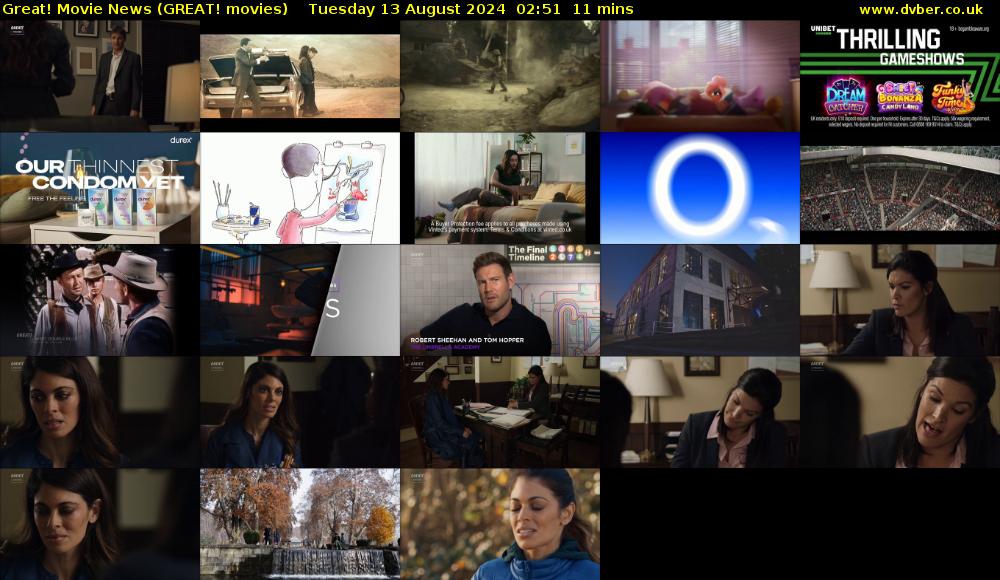 Great! Movie News (GREAT! movies) Tuesday 13 August 2024 02:51 - 03:02
