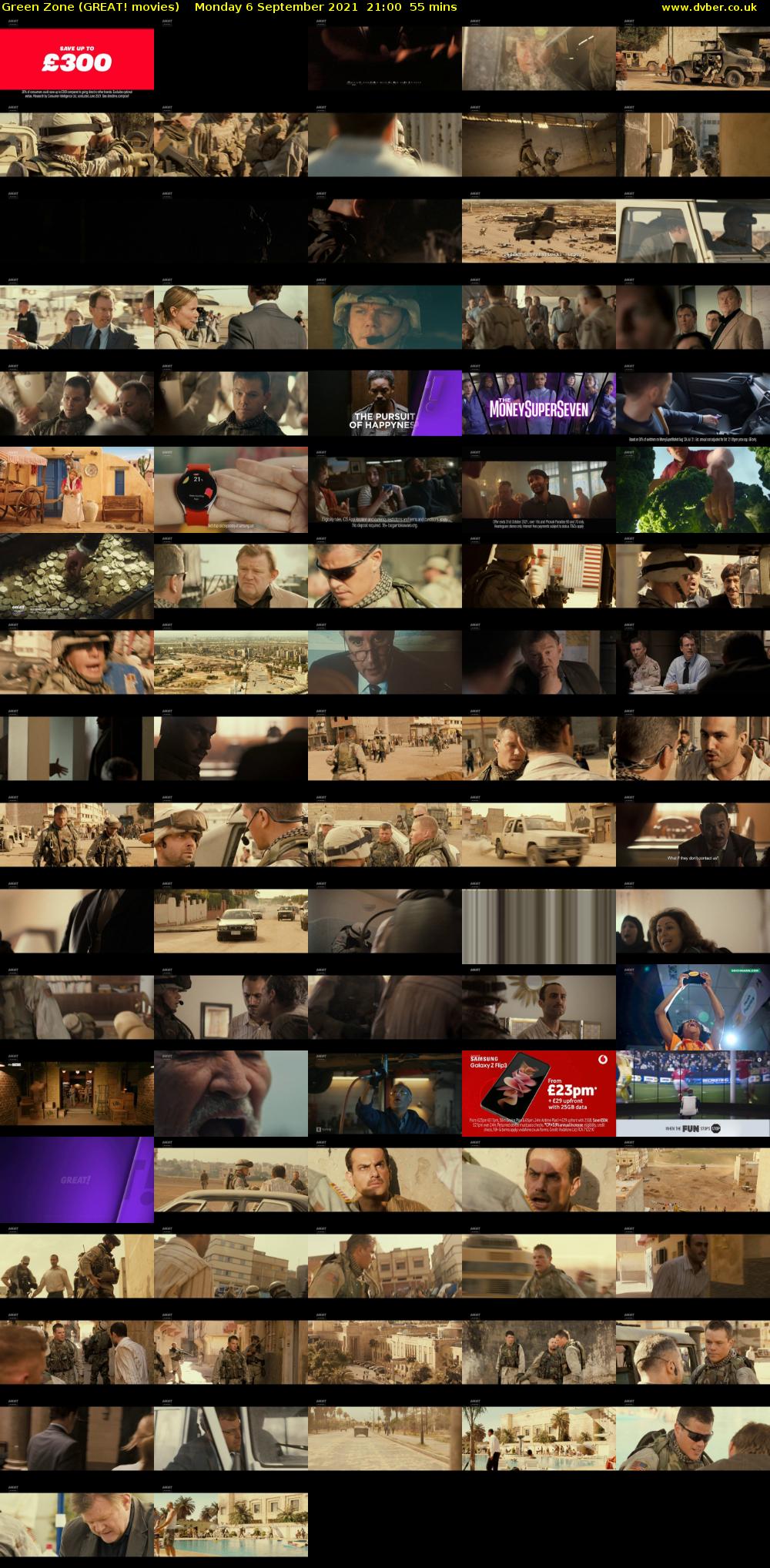 Green Zone (GREAT! movies) Monday 6 September 2021 21:00 - 21:55