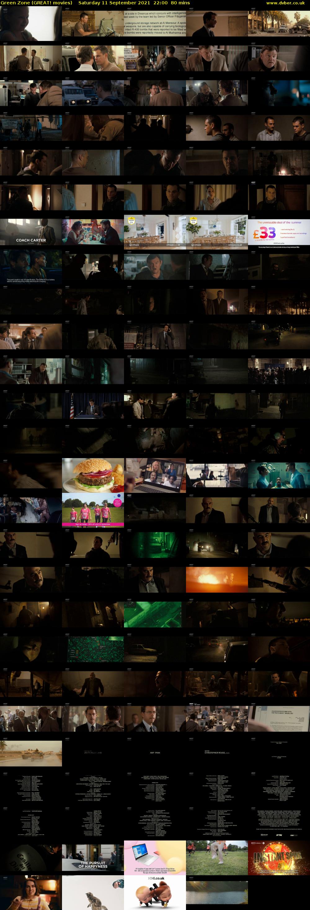Green Zone (GREAT! movies) Saturday 11 September 2021 22:00 - 23:20