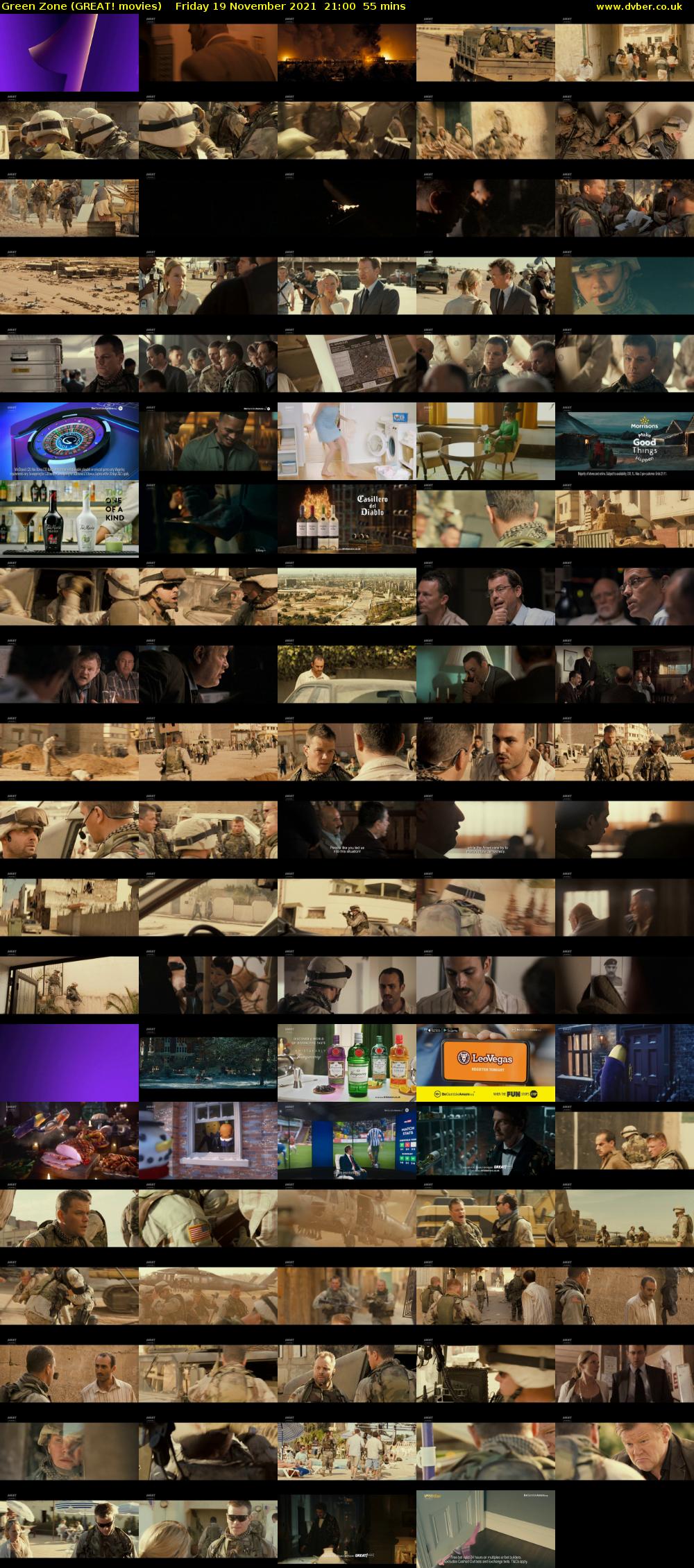 Green Zone (GREAT! movies) Friday 19 November 2021 21:00 - 21:55