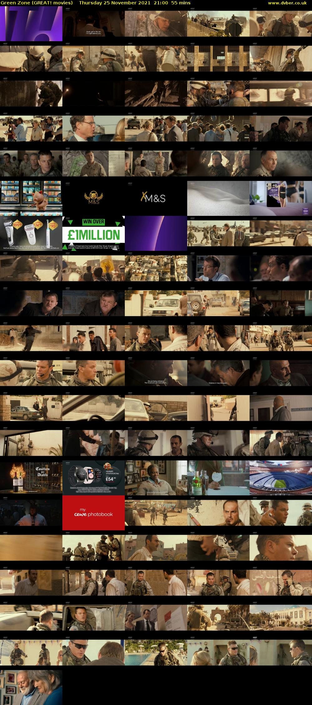 Green Zone (GREAT! movies) Thursday 25 November 2021 21:00 - 21:55