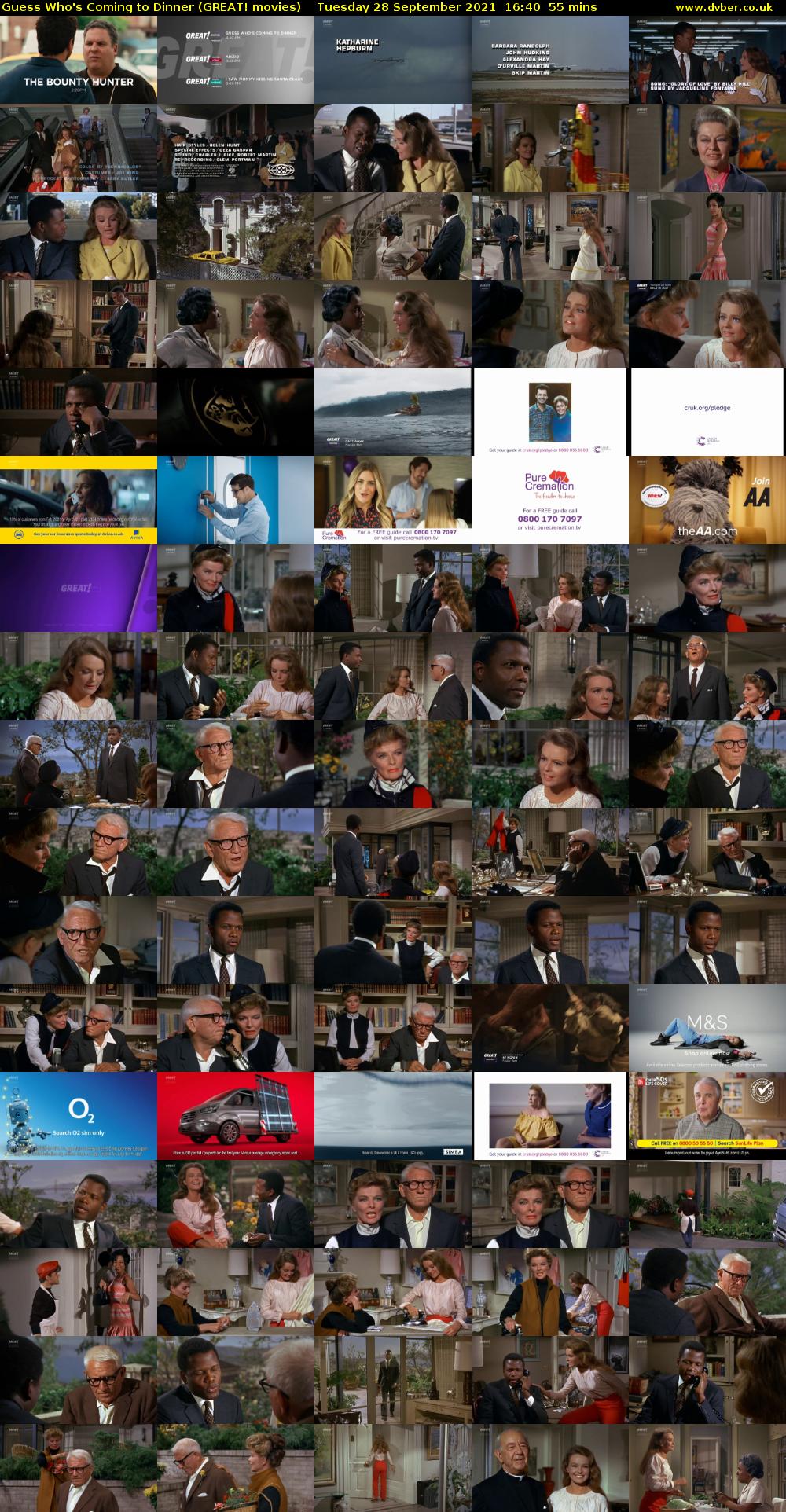 Guess Who's Coming to Dinner (GREAT! movies) Tuesday 28 September 2021 16:40 - 17:35