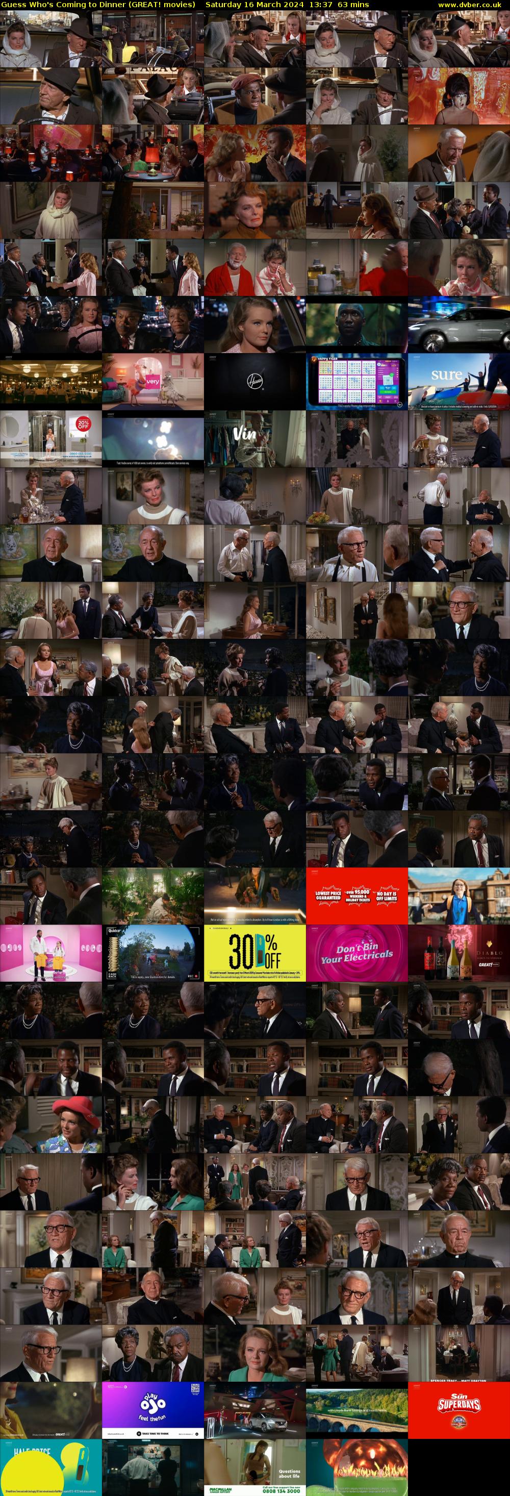 Guess Who's Coming to Dinner (GREAT! movies) Saturday 16 March 2024 13:37 - 14:40
