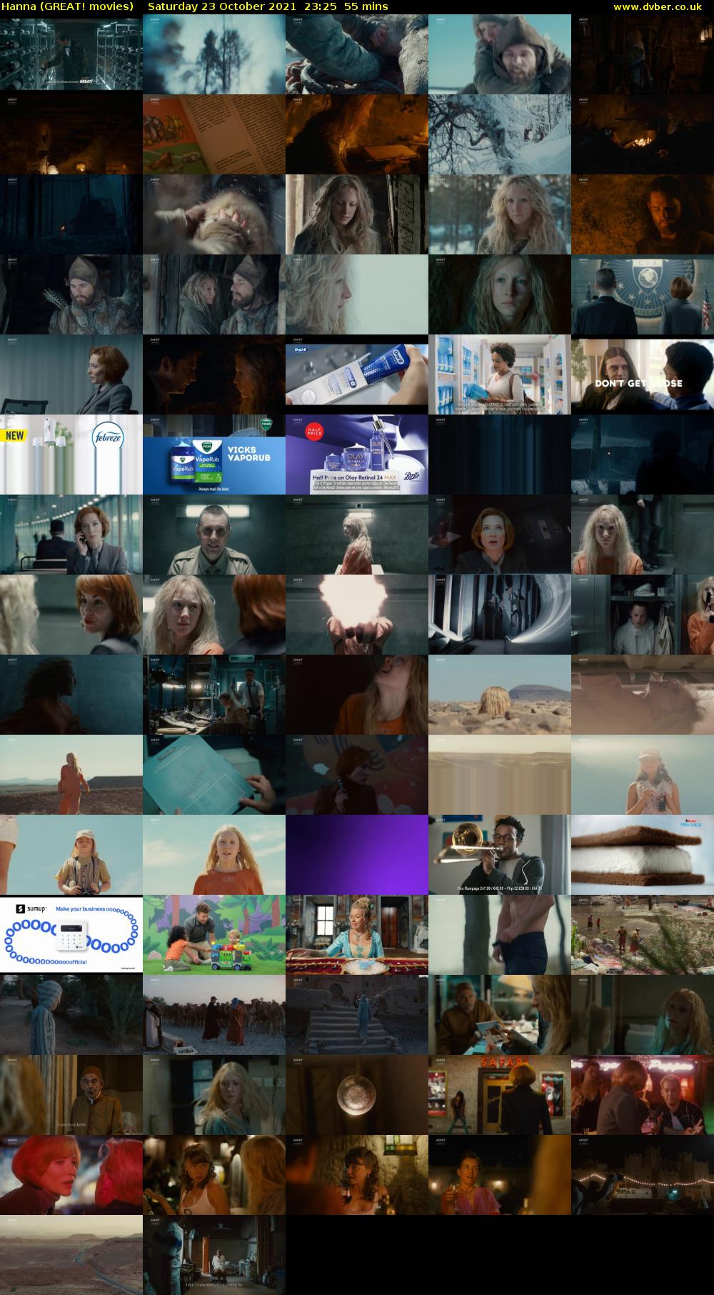 Hanna (GREAT! movies) Saturday 23 October 2021 23:25 - 00:20