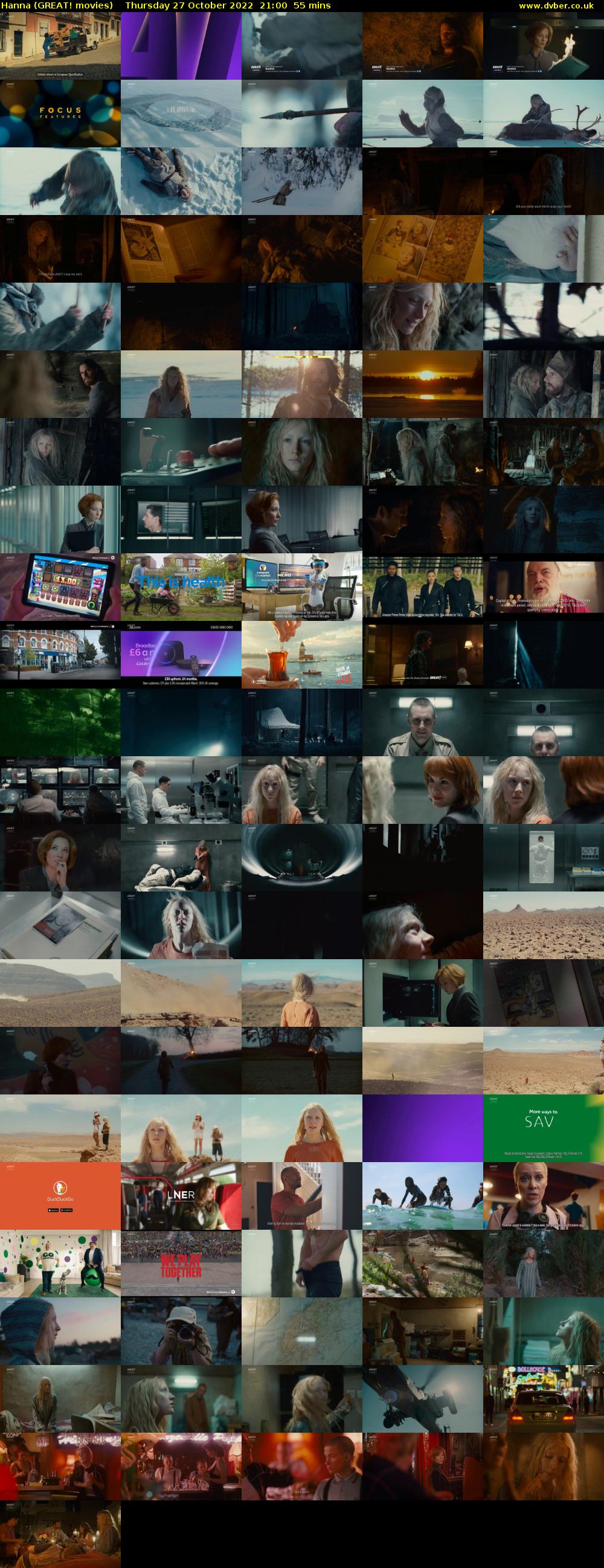 Hanna (GREAT! movies) Thursday 27 October 2022 21:00 - 21:55