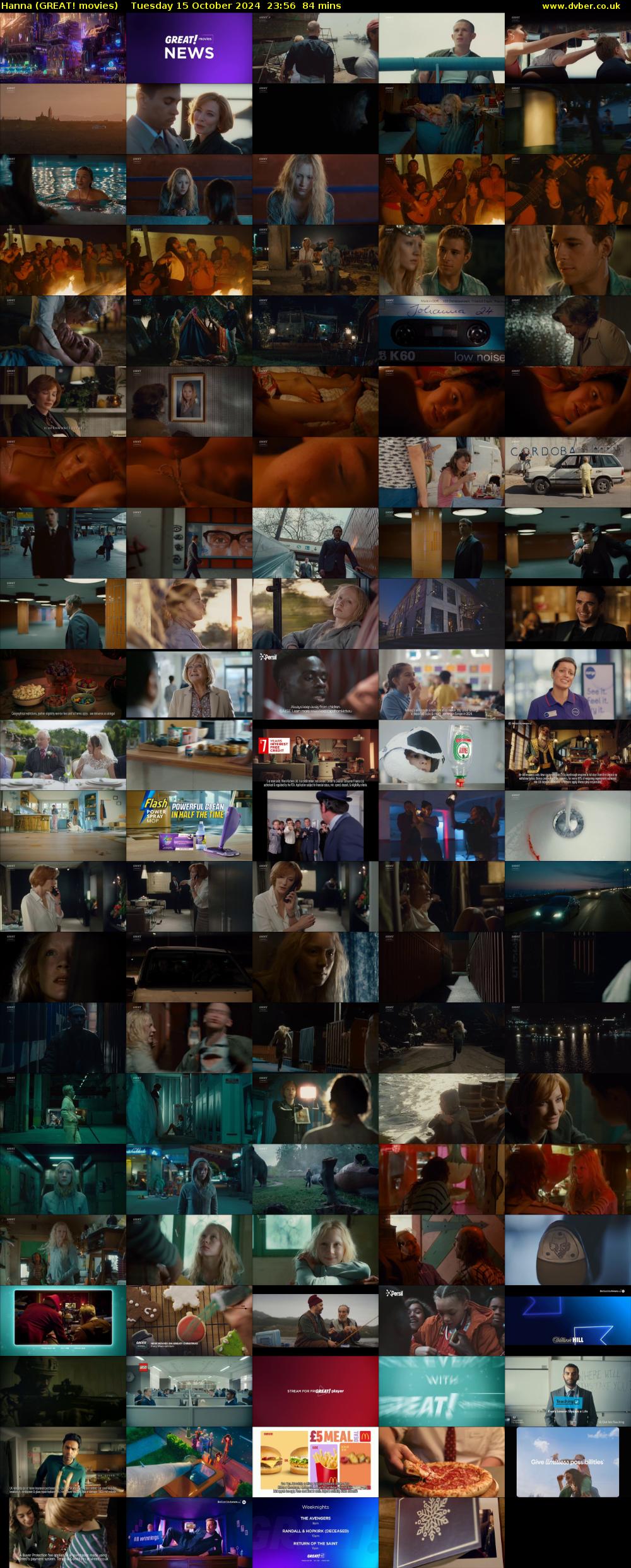 Hanna (GREAT! movies) Tuesday 15 October 2024 23:56 - 01:20