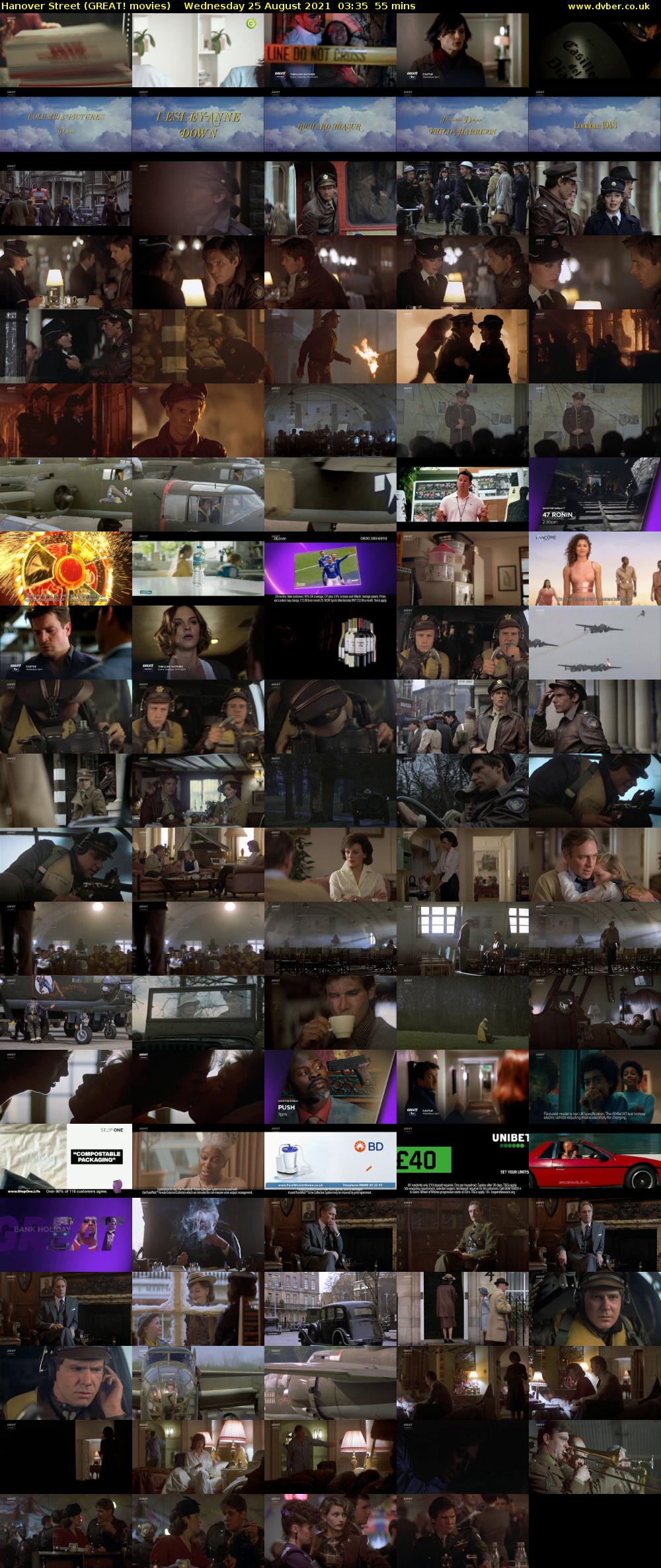 Hanover Street (GREAT! movies) Wednesday 25 August 2021 03:35 - 04:30