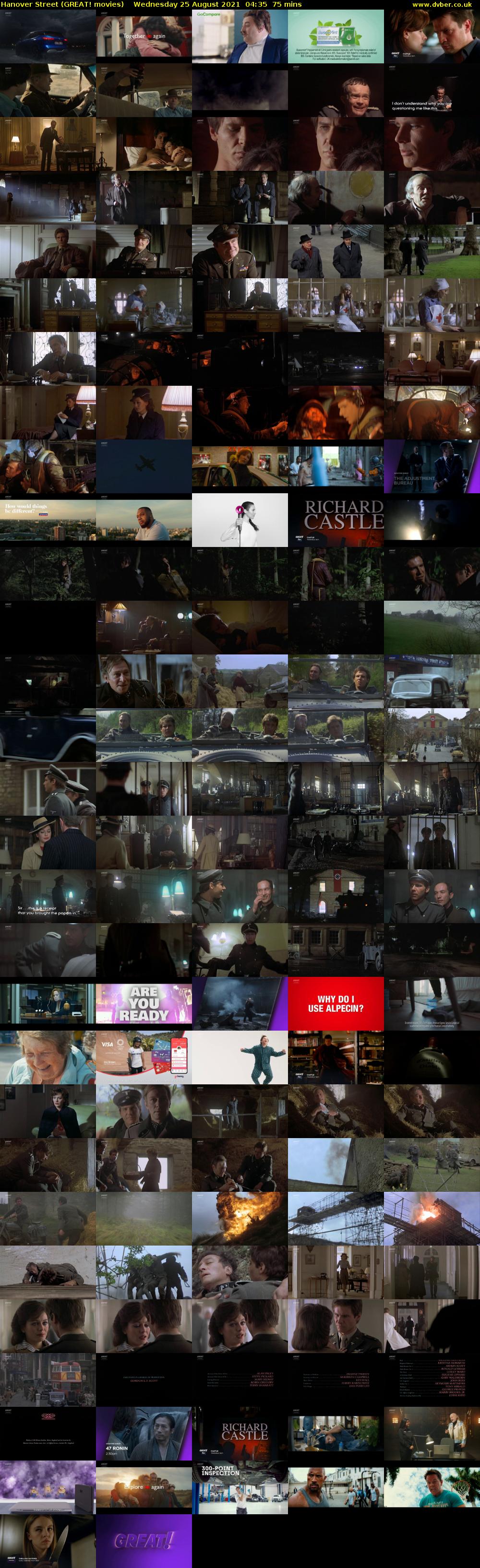 Hanover Street (GREAT! movies) Wednesday 25 August 2021 04:35 - 05:50