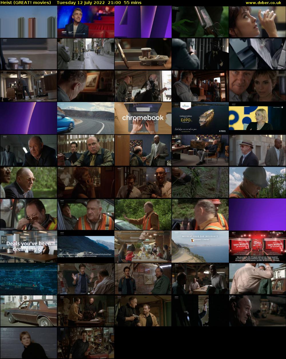 Heist (GREAT! movies) Tuesday 12 July 2022 21:00 - 21:55
