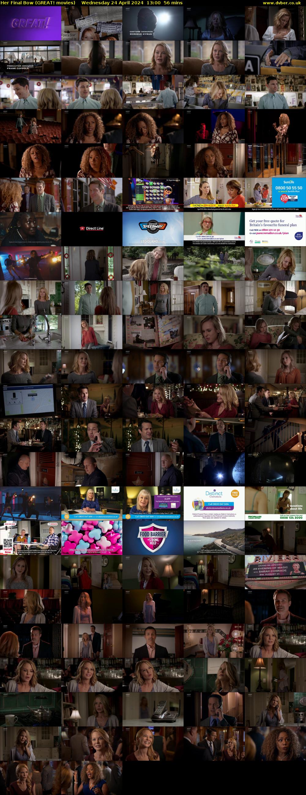 Her Final Bow (GREAT! movies) Wednesday 24 April 2024 13:00 - 13:56