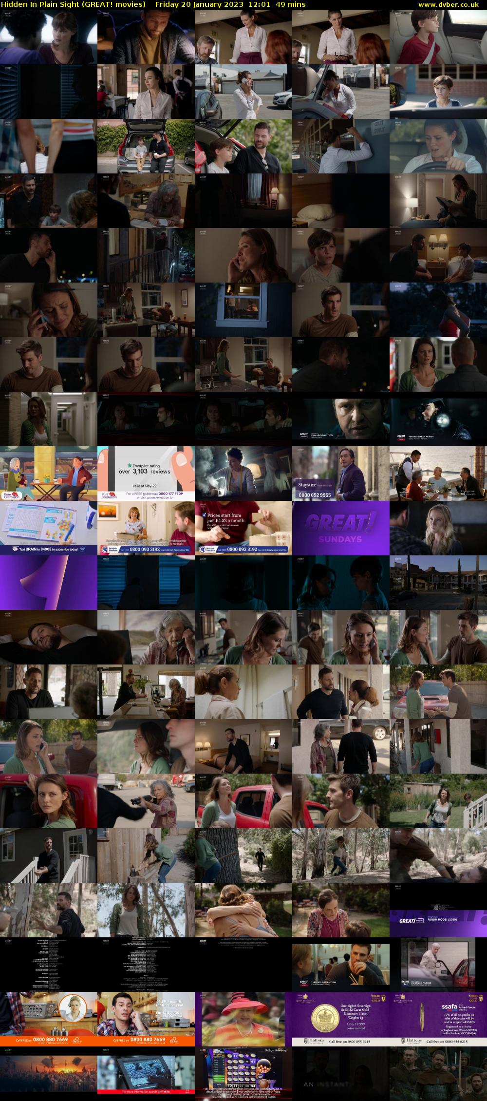 Hidden In Plain Sight (GREAT! movies) Friday 20 January 2023 12:01 - 12:50
