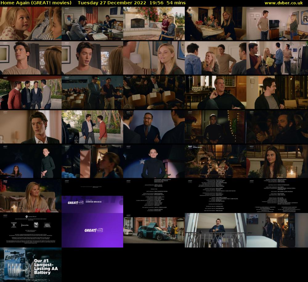 Home Again (GREAT! movies) Tuesday 27 December 2022 19:56 - 20:50