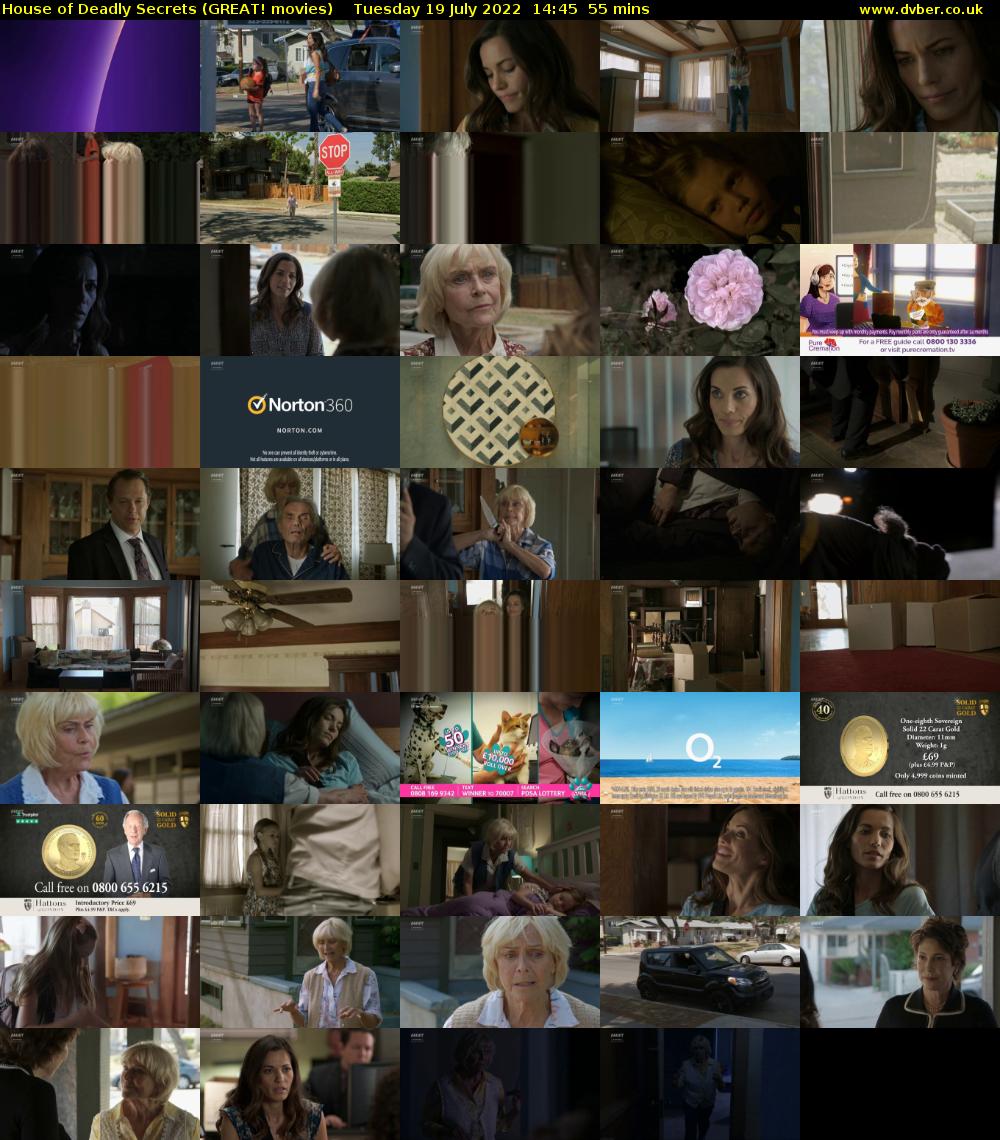 House of Deadly Secrets (GREAT! movies) Tuesday 19 July 2022 14:45 - 15:40