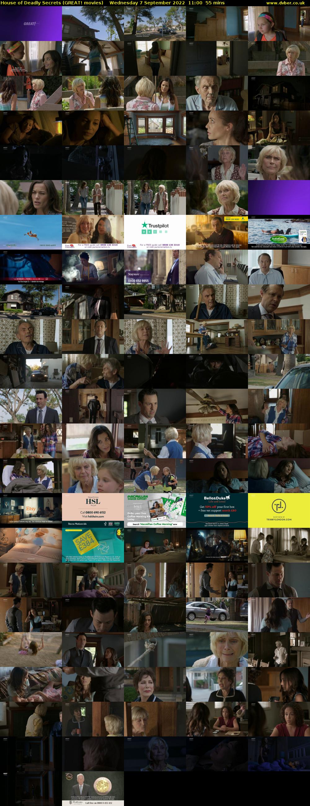 House of Deadly Secrets (GREAT! movies) Wednesday 7 September 2022 11:00 - 11:55