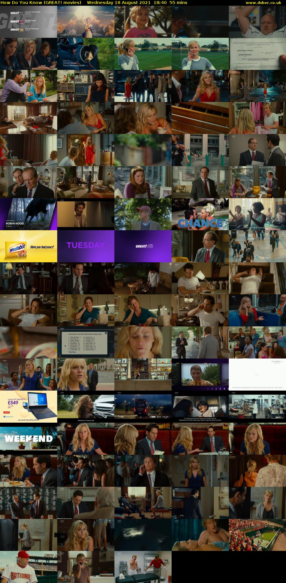 How Do You Know (GREAT! movies) Wednesday 18 August 2021 18:40 - 19:35