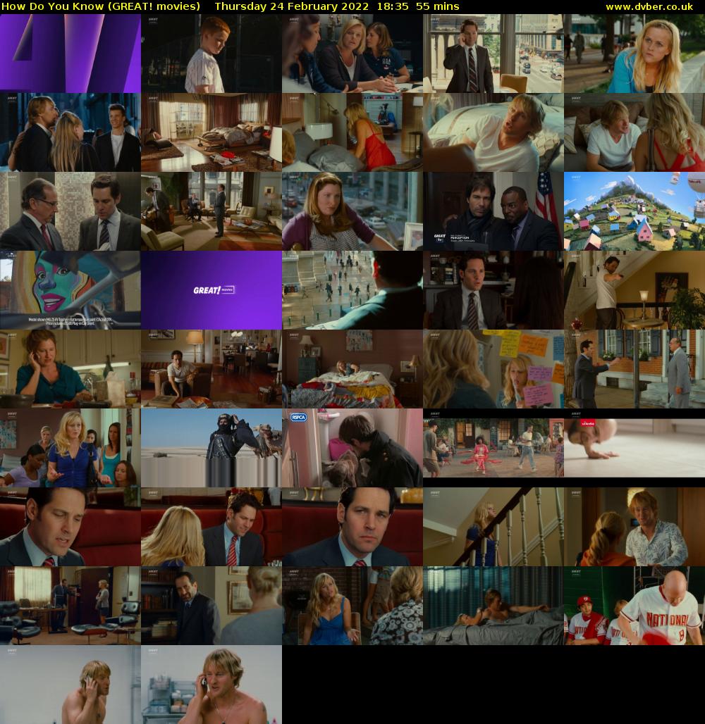 How Do You Know (GREAT! movies) Thursday 24 February 2022 18:35 - 19:30