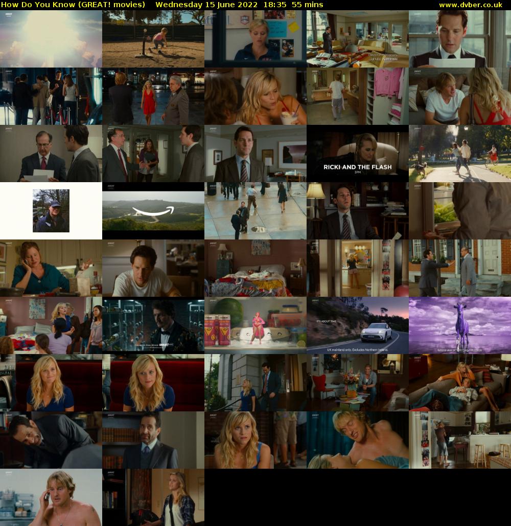 How Do You Know (GREAT! movies) Wednesday 15 June 2022 18:35 - 19:30
