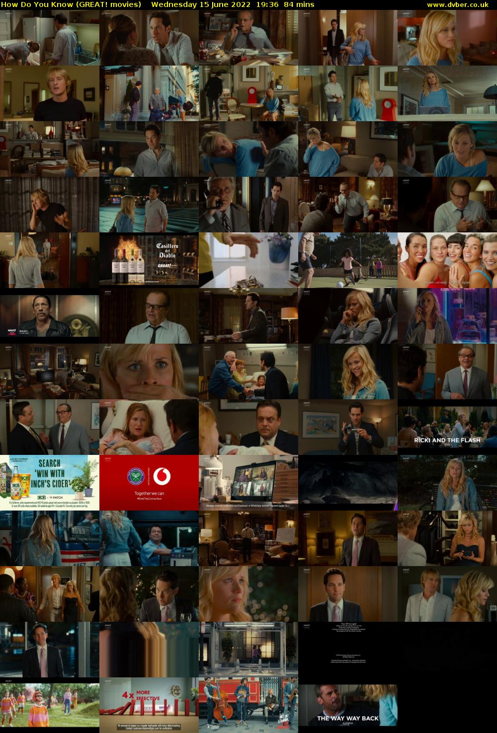 How Do You Know (GREAT! movies) Wednesday 15 June 2022 19:36 - 21:00