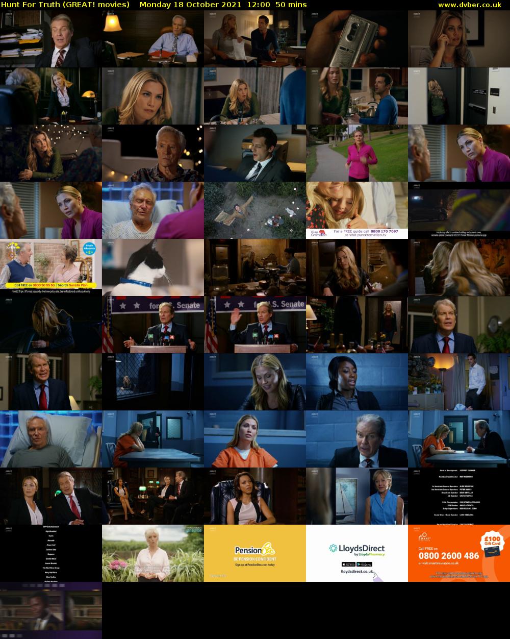 Hunt For Truth (GREAT! movies) Monday 18 October 2021 12:00 - 12:50