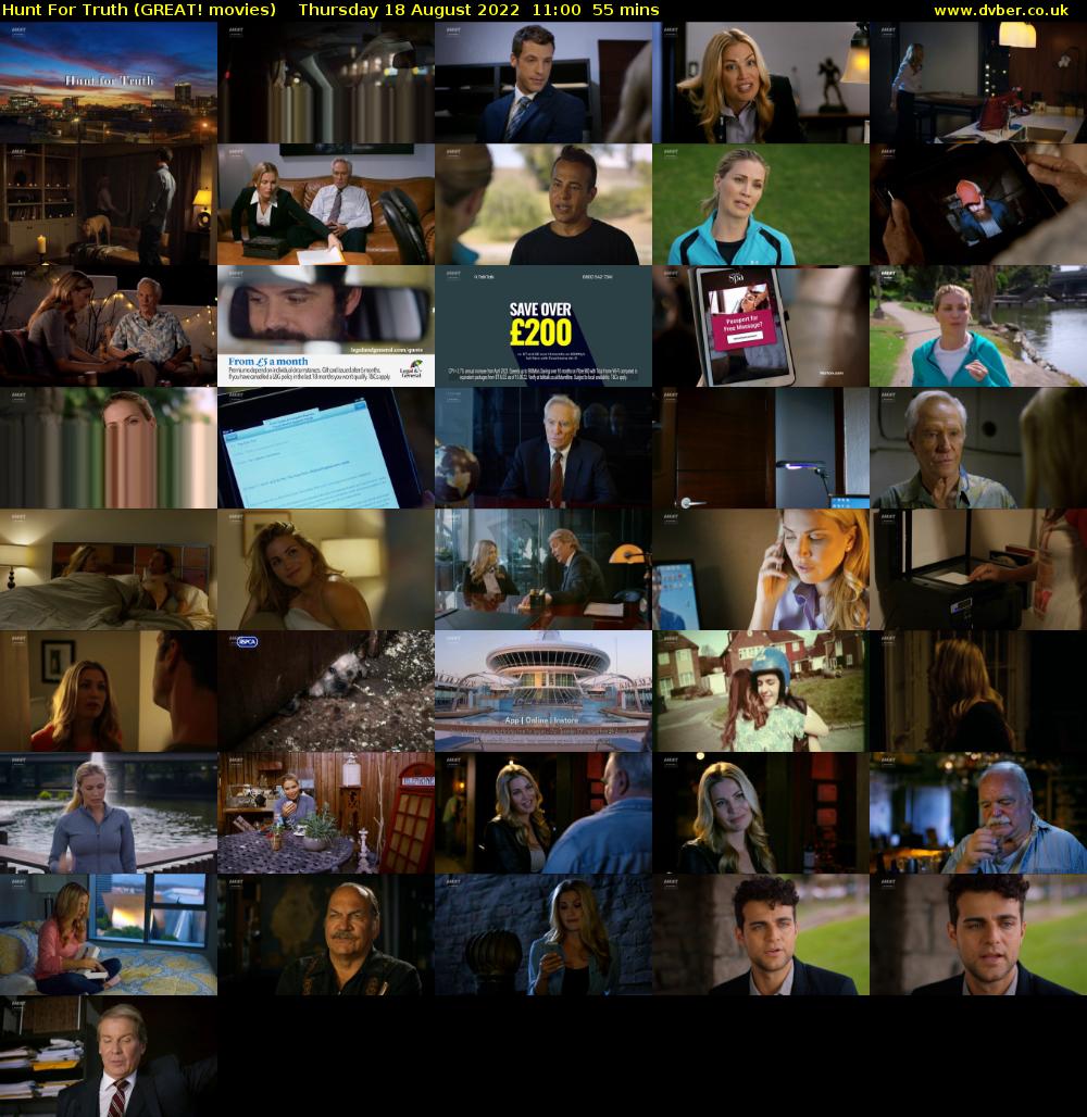 Hunt For Truth (GREAT! movies) Thursday 18 August 2022 11:00 - 11:55