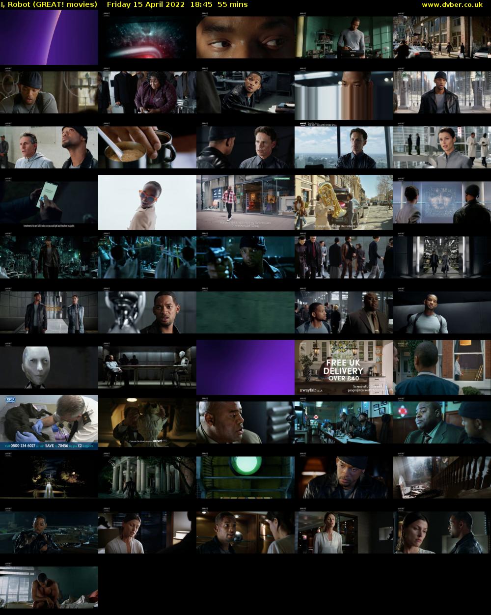 I, Robot (GREAT! movies) Friday 15 April 2022 18:45 - 19:40