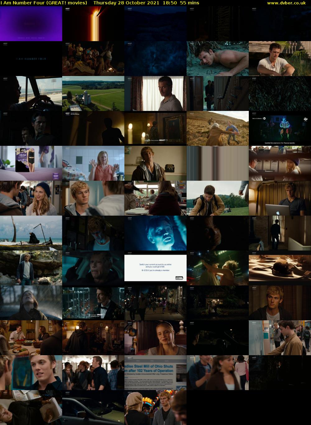 I Am Number Four (GREAT! movies) Thursday 28 October 2021 18:50 - 19:45