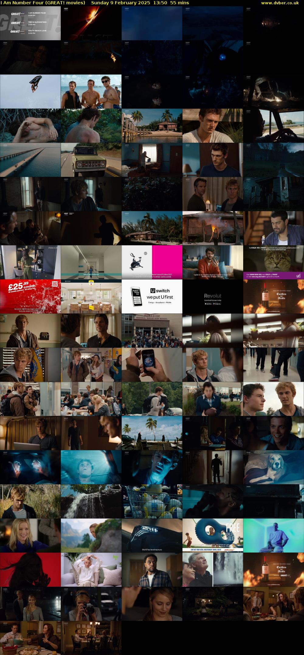 I Am Number Four (GREAT! movies) Sunday 9 February 2025 13:50 - 14:45