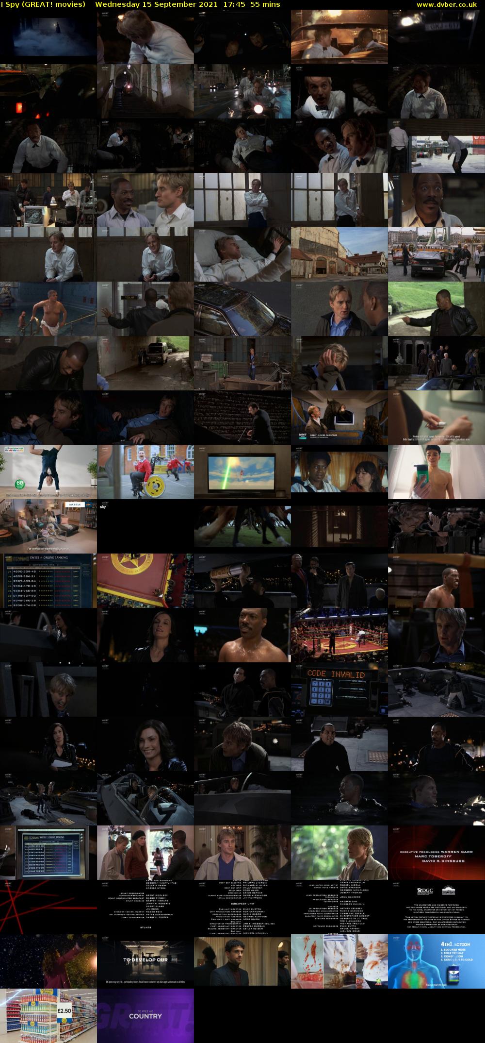 I Spy (GREAT! movies) Wednesday 15 September 2021 17:45 - 18:40
