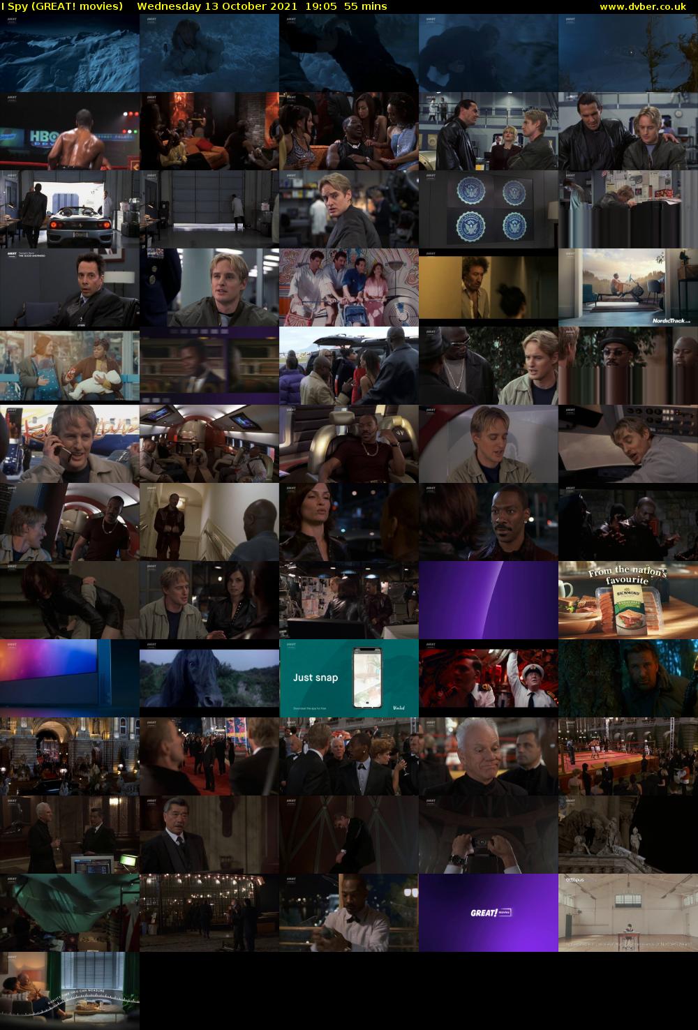 I Spy (GREAT! movies) Wednesday 13 October 2021 19:05 - 20:00