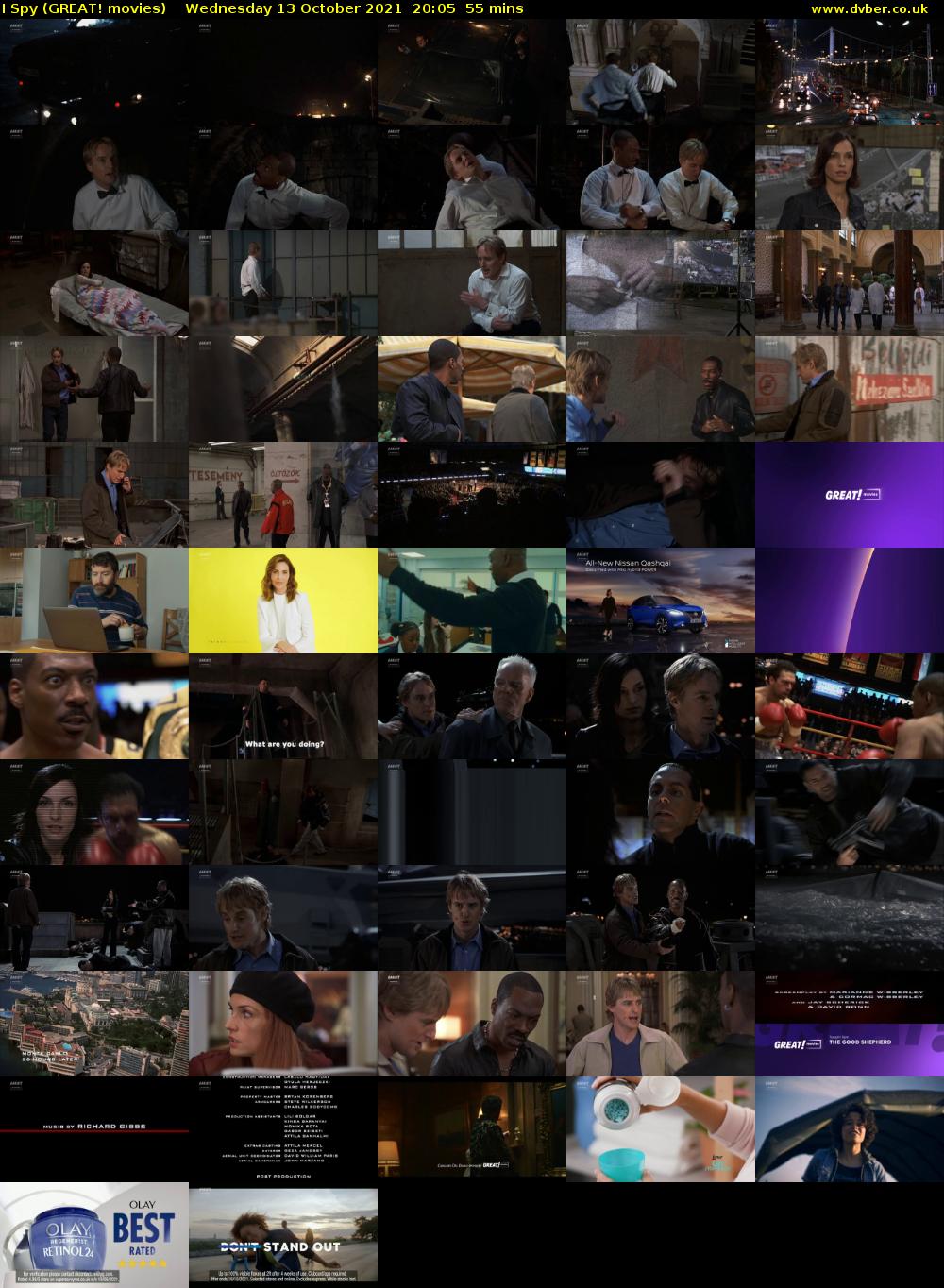 I Spy (GREAT! movies) Wednesday 13 October 2021 20:05 - 21:00