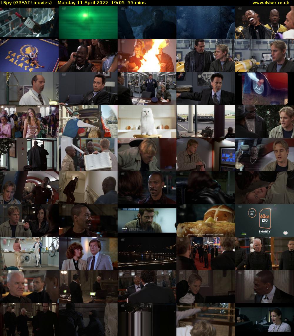I Spy (GREAT! movies) Monday 11 April 2022 19:05 - 20:00