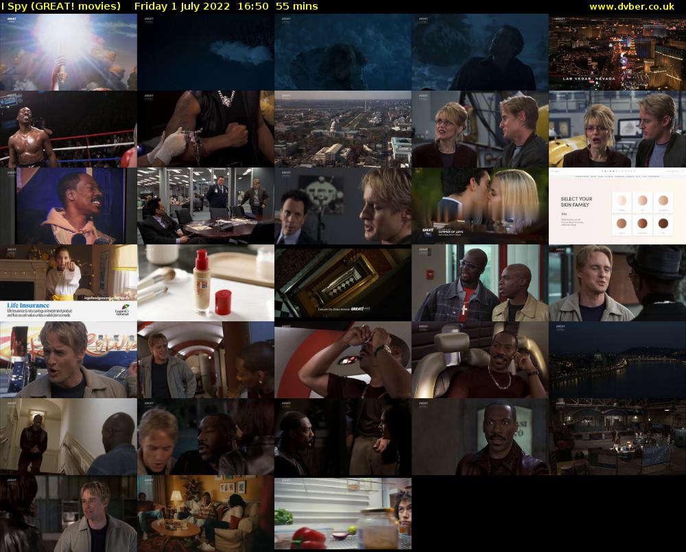 I Spy (GREAT! movies) Friday 1 July 2022 16:50 - 17:45