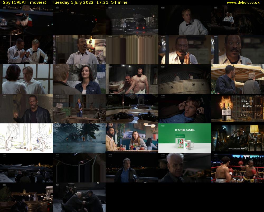 I Spy (GREAT! movies) Tuesday 5 July 2022 17:21 - 18:15