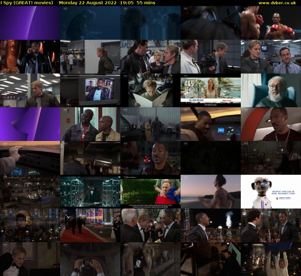 I Spy (GREAT! movies) Monday 22 August 2022 19:05 - 20:00