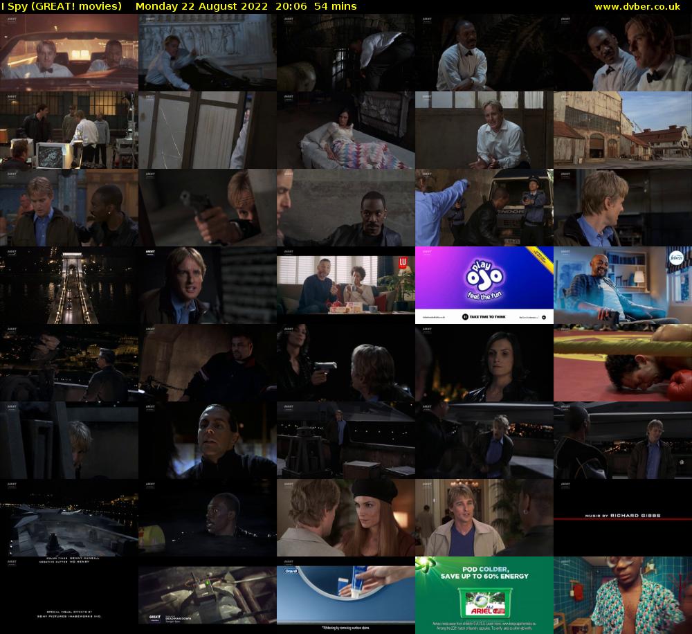 I Spy (GREAT! movies) Monday 22 August 2022 20:06 - 21:00