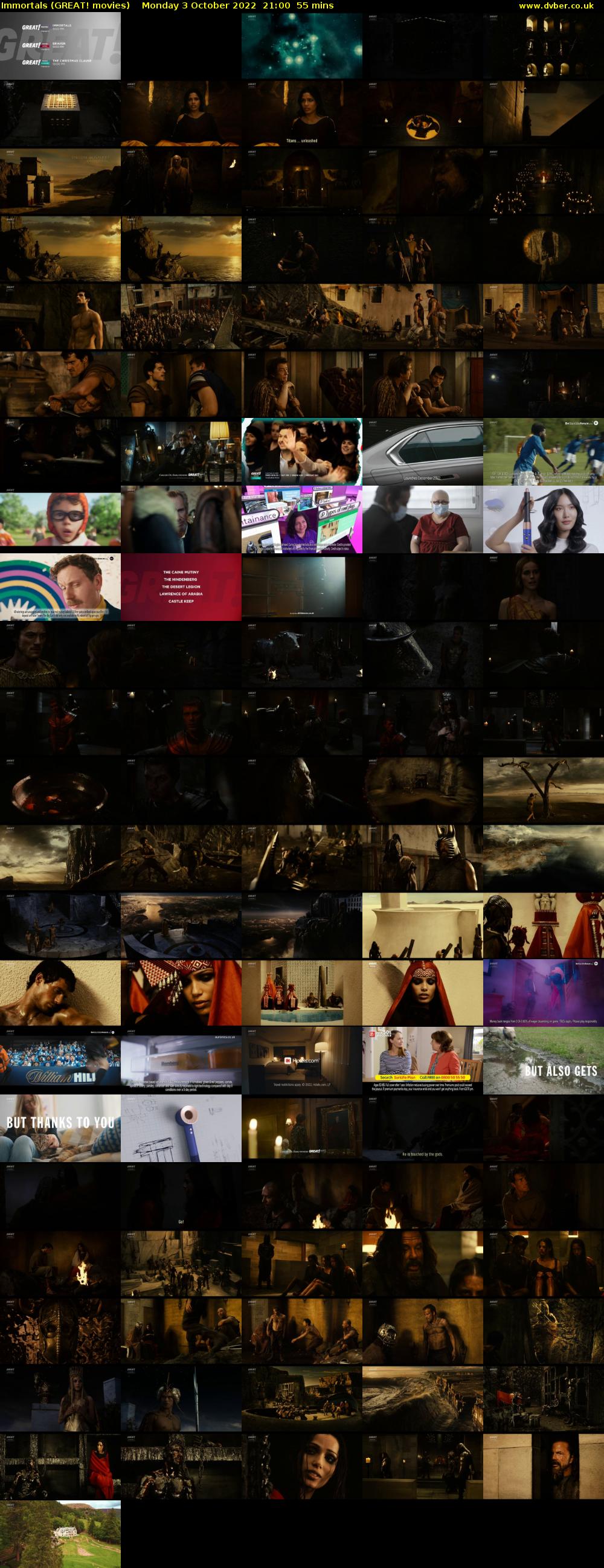Immortals (GREAT! movies) Monday 3 October 2022 21:00 - 21:55