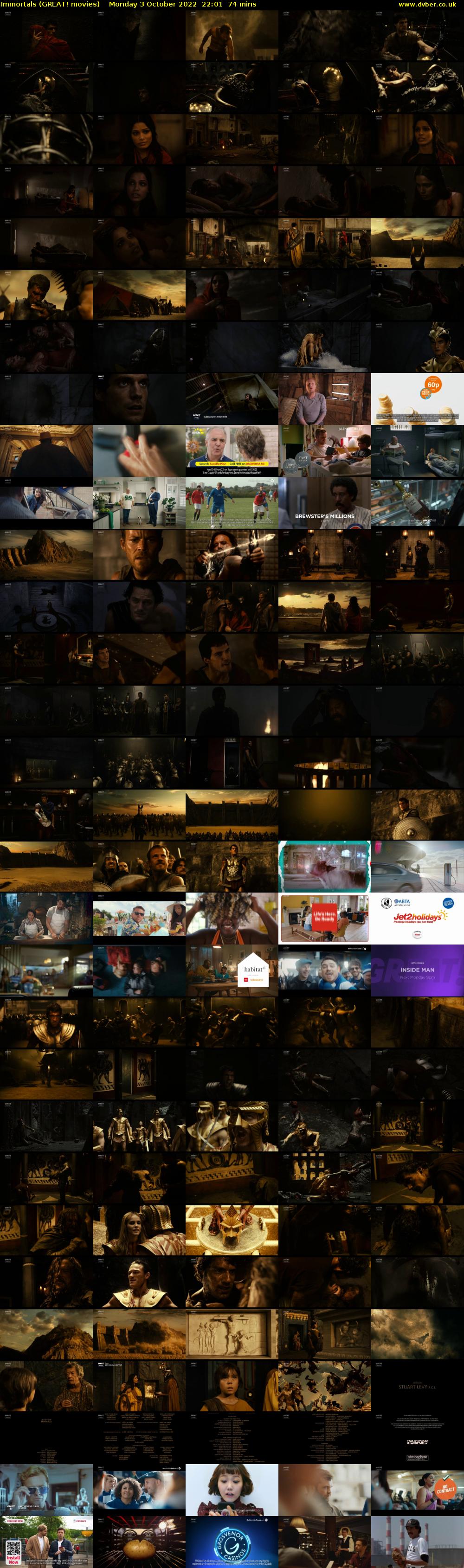 Immortals (GREAT! movies) Monday 3 October 2022 22:01 - 23:15