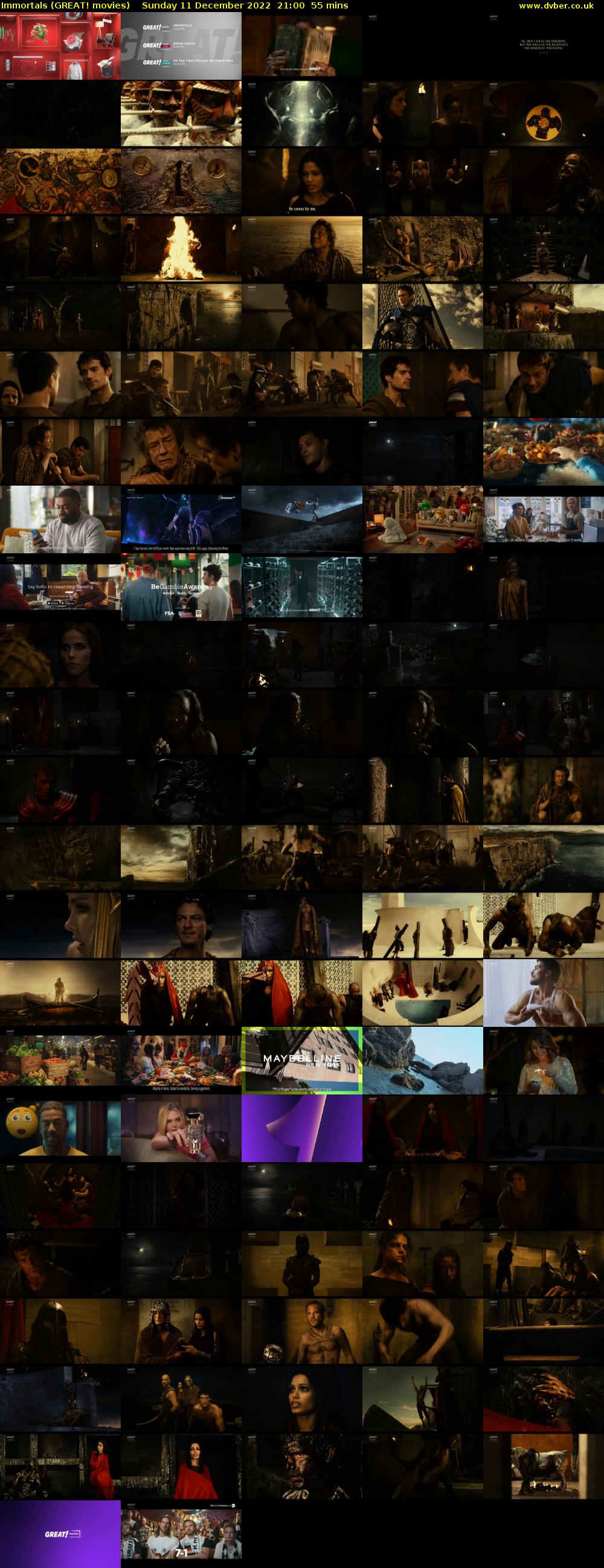 Immortals (GREAT! movies) Sunday 11 December 2022 21:00 - 21:55