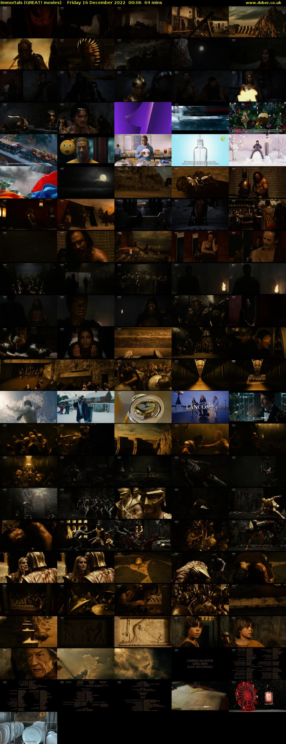Immortals (GREAT! movies) Friday 16 December 2022 00:06 - 01:10